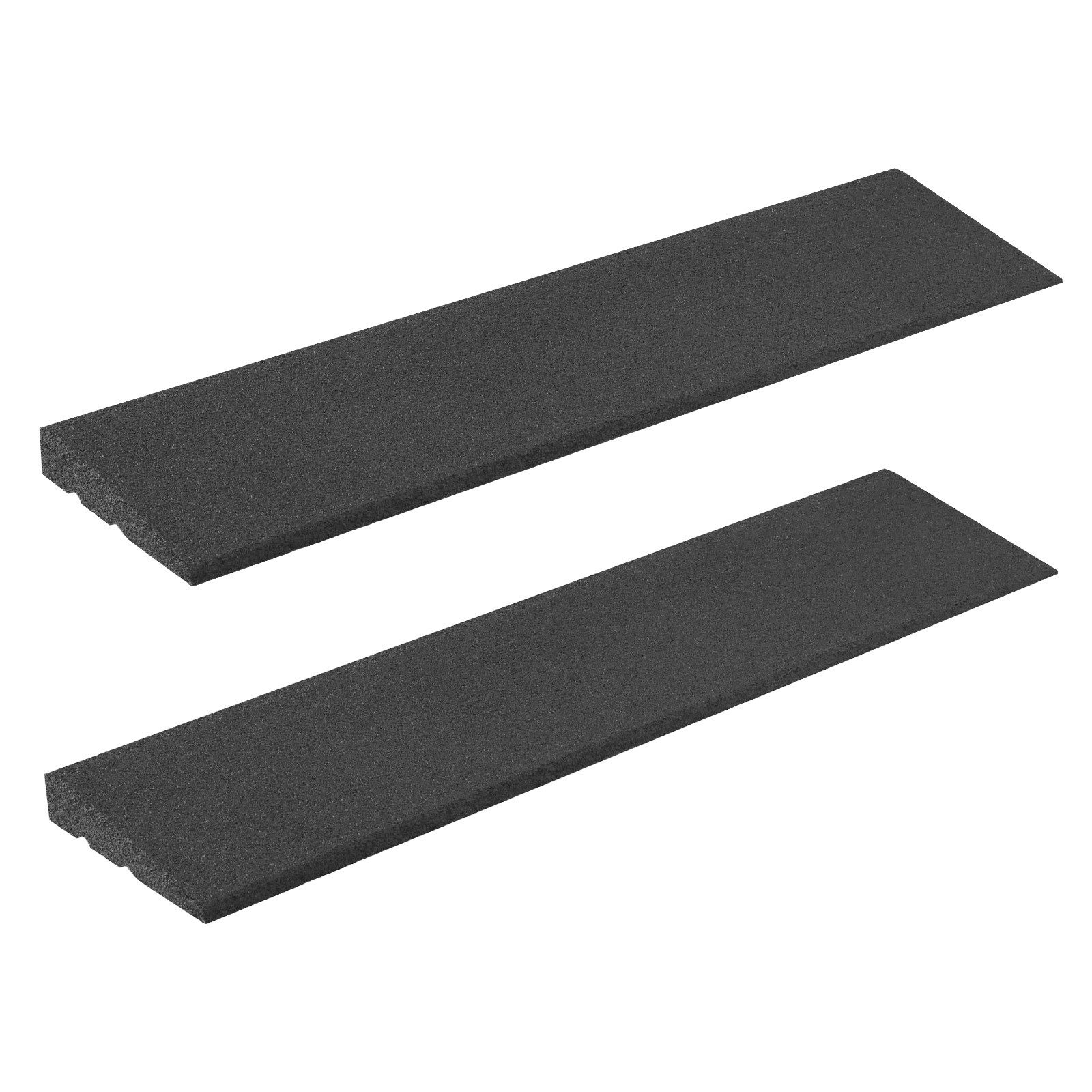 TRUTZHOLM Auffahrrampe 2er Set Gummi Höhe 45 mm Länge 1000 mm Bordsteinrampe Auffahrrampe (2er Set, 2-St), Integrierte Drainage, geringes Gewicht, flexible Nutzung