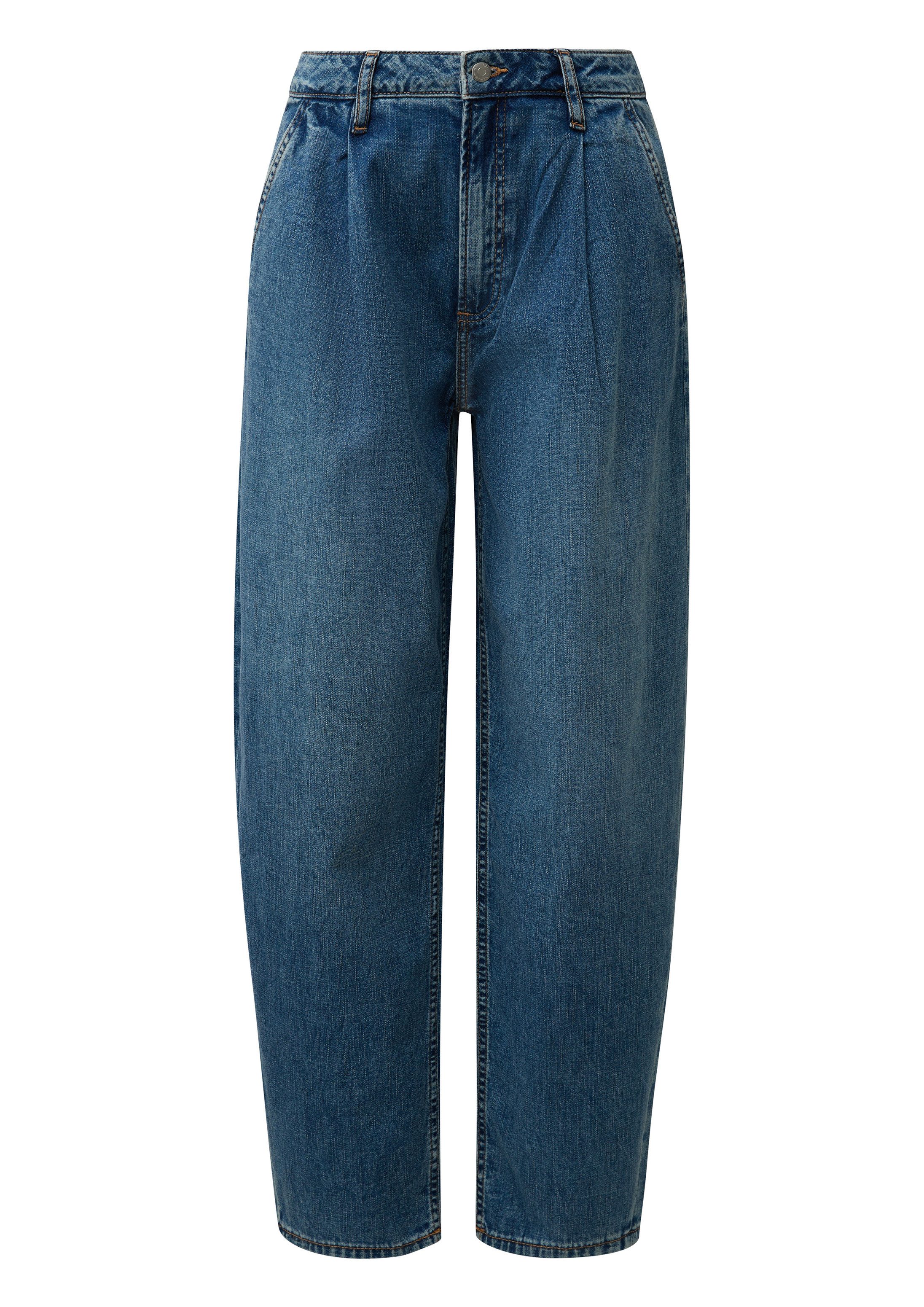 QS Weite Jeans Jeans-Hose Jeans Barrel / Relaxed Fit / High Rise / Barrel Leg