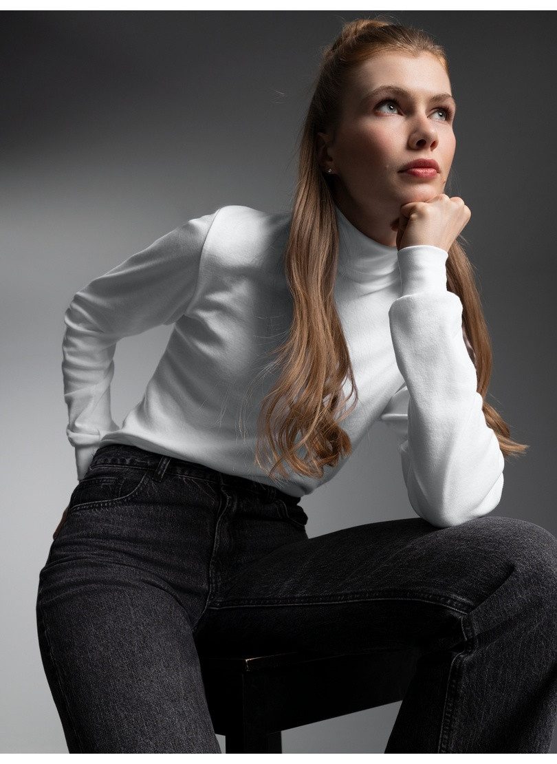 Trigema Rollkragenshirt TRIGEMA Langarm Ski- und Sport-Rollkragenpullover (1-tlg)