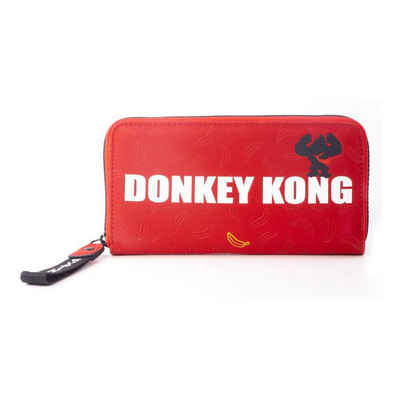DIFUZED Geldbörse Nintendo - Donkey Kong Logo Zip Around Wallet Geldbörse (Rot) Neu Top