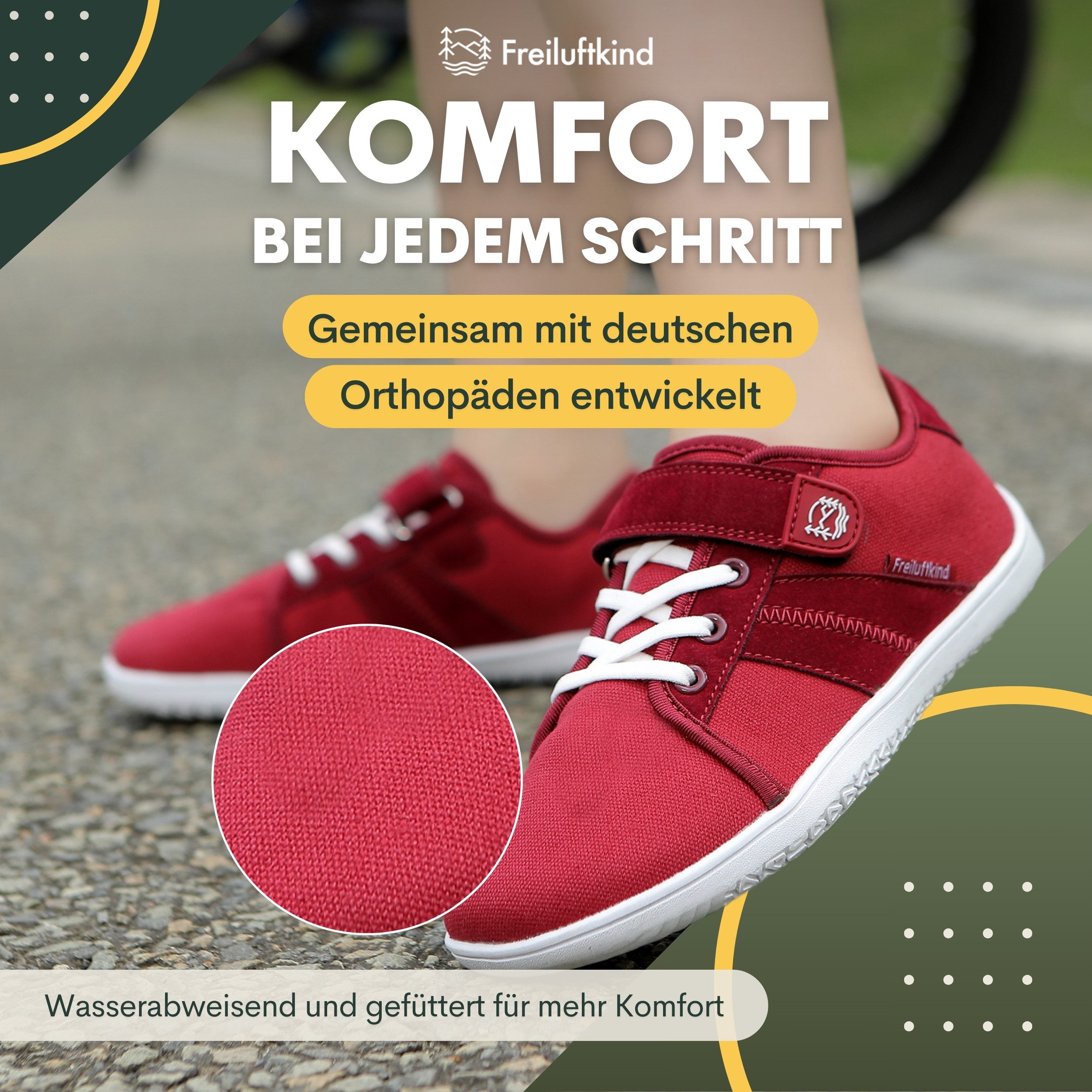 Freiluftkind Baker Kids – Gesunde Sneaker Kinder-Barfußschuhe Barfußschuh