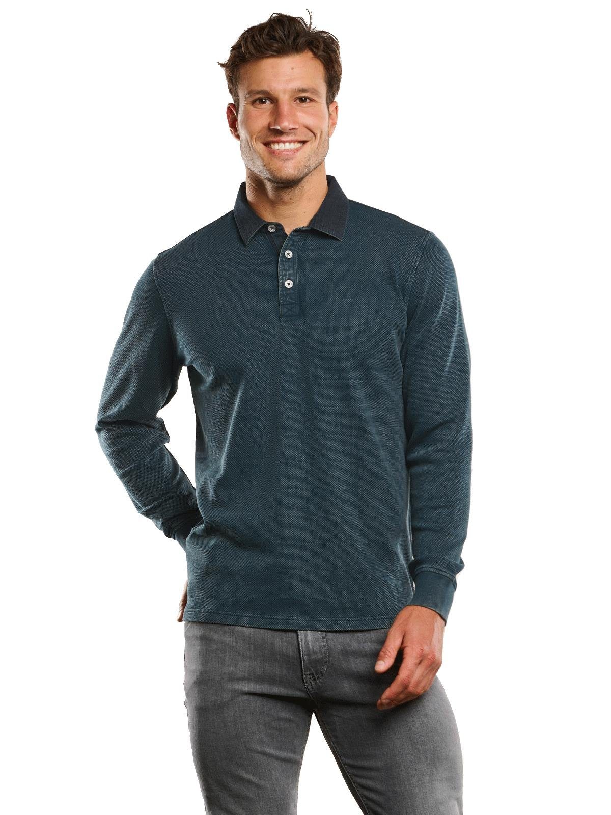 Langarm-Shirt Langarm-Poloshirt Engbers mit Polo-Kragen
