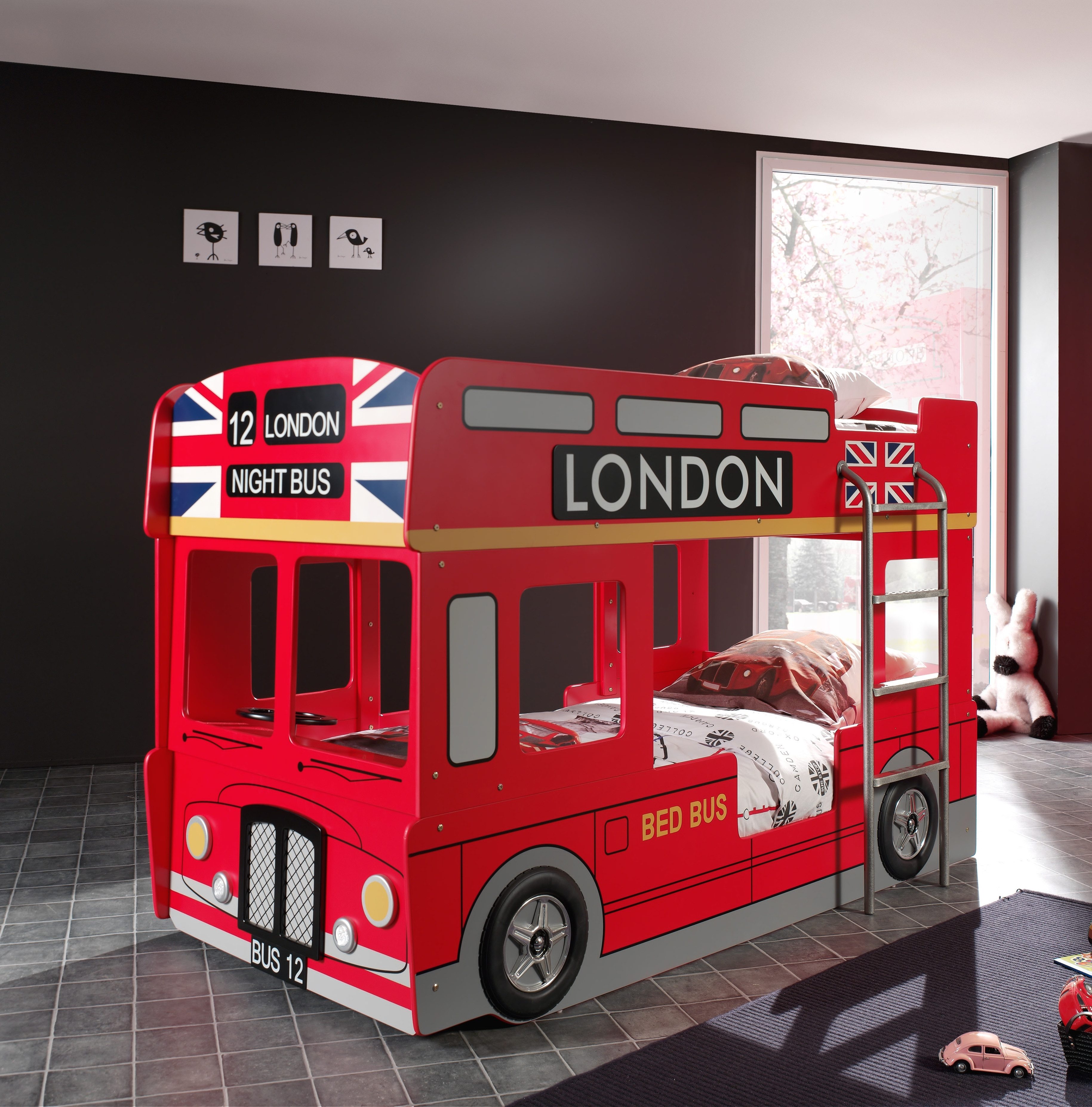 Vipack Etagenbett "London, in Londoner Stadtbuss-Optik, das Highlight im Ki günstig online kaufen