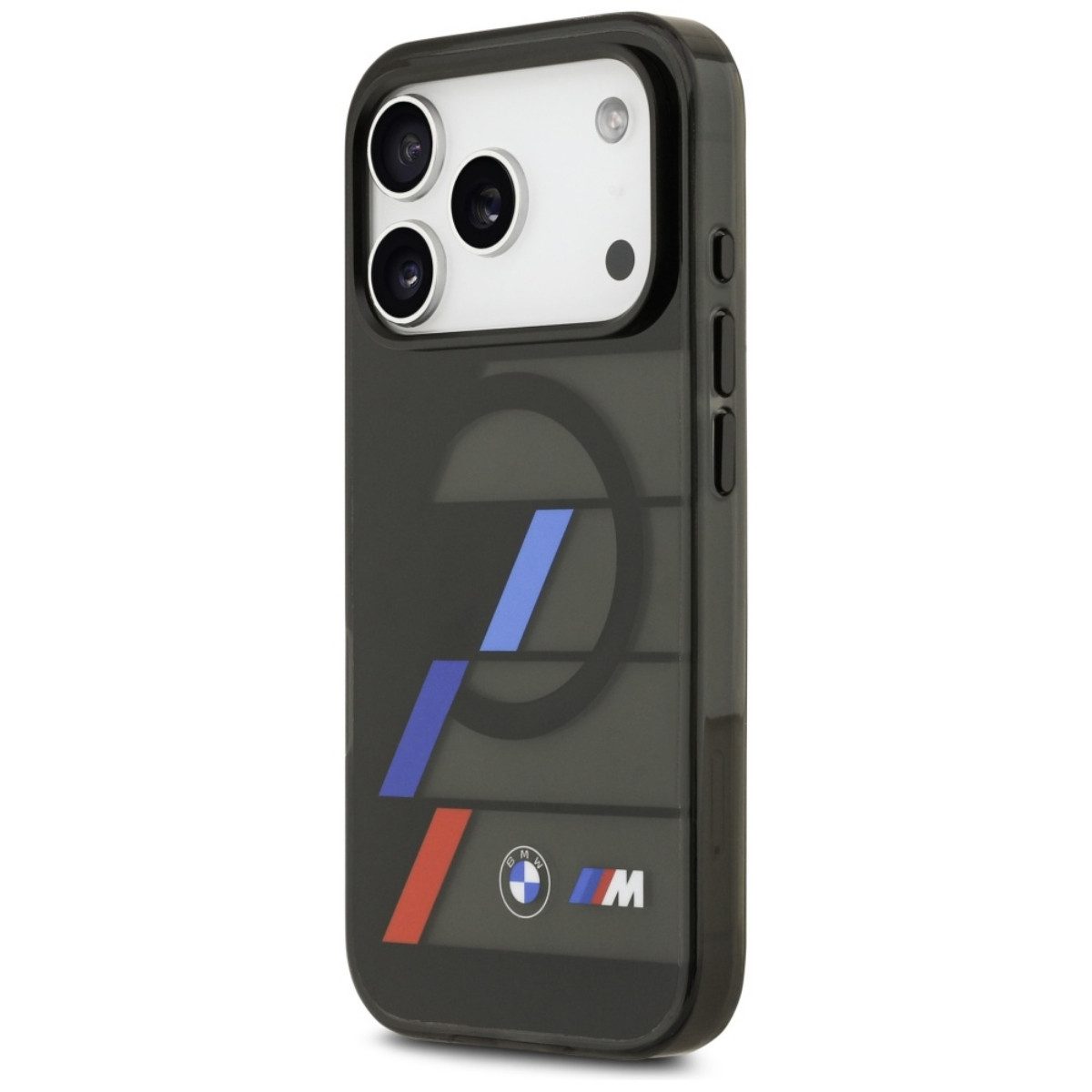BMW Handyhülle IML Handyhülle Metalltasten Kompatibel mit iPhone 17 Pro Schwarz TRI, Kompatibel mit iPhone 17 Pro, hochwertiges Finish, ergonomische Form