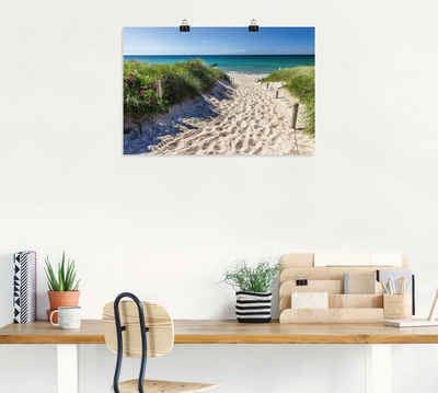 Artland Wandbild Weg zum Strand an der Ostsee, Strandbilder (1 St), als Alubild, Outdoorbild, Leinwandbild, Poster, Wandaufkleber