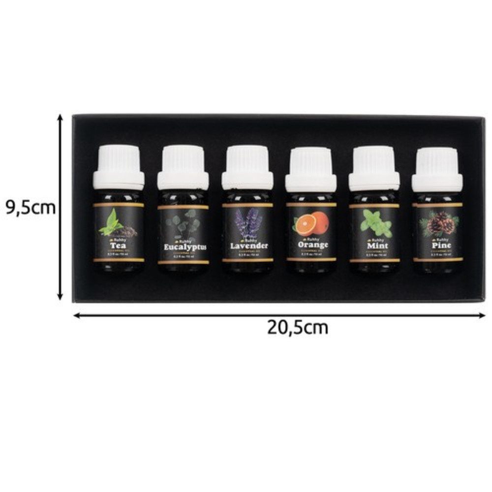 Ruhhy Duftöl Öl mit Duft Luftbefeuchter (Spar-Set, 6-St., Essential Oils), Wasserlösliche Öle, geeignet für Diffusoren, Luftbefeuchter