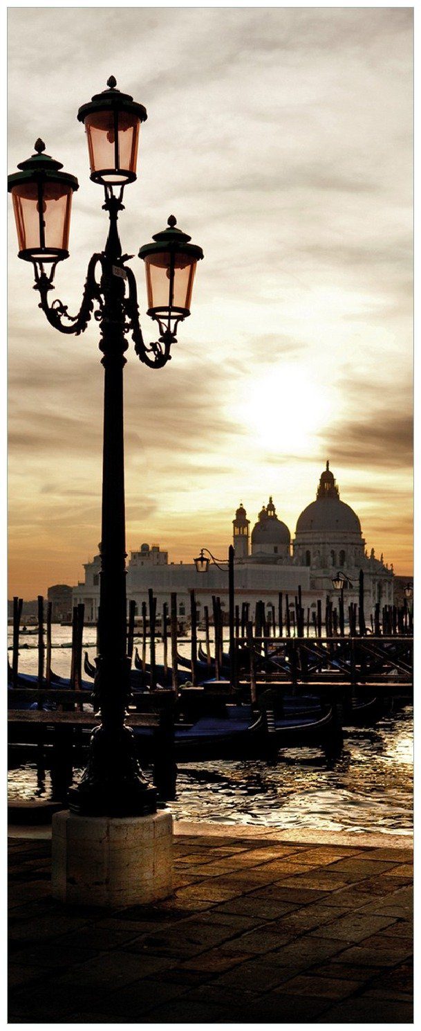 Wallario Memoboard Venedig - Lagune bei Sonnenuntergang