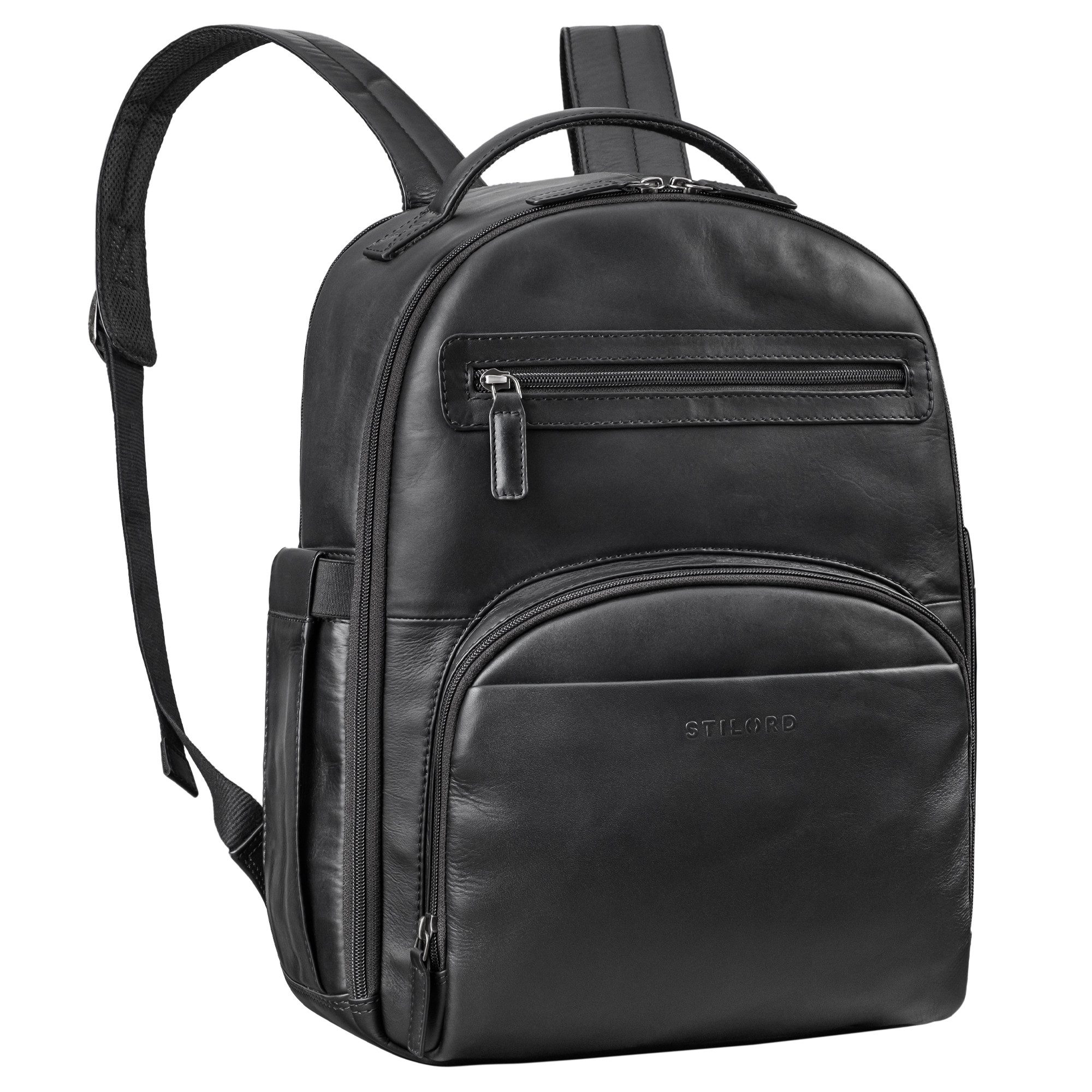 STILORD Notebookrucksack "Paco" Premium Business-Rucksack Herren Leder Groß XL - 15,6 Zoll