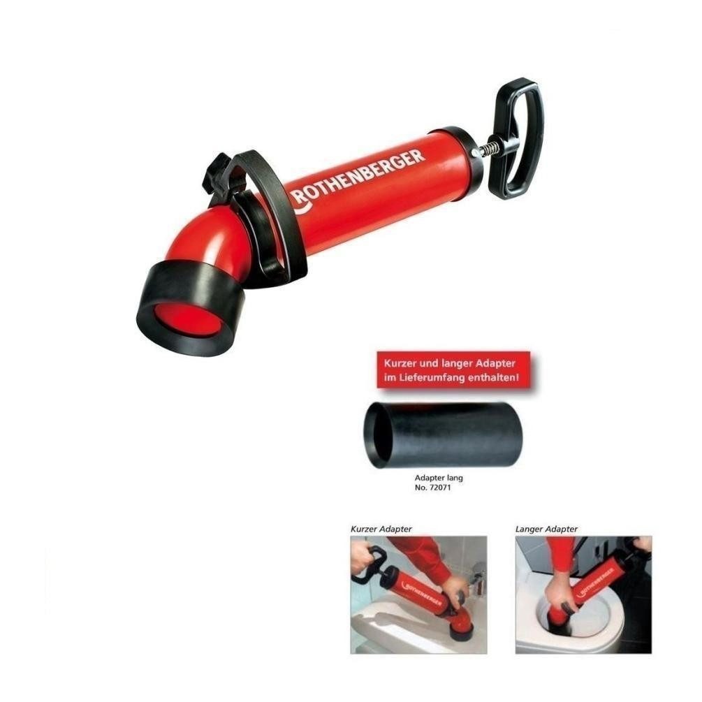 Rothenberger Rohrreinigungsmaschine ROPUMP SUPER PLUSSaug- und Druckreiniger, Beste Kraftübertragung durch flexibel verstellbaren Handgriff