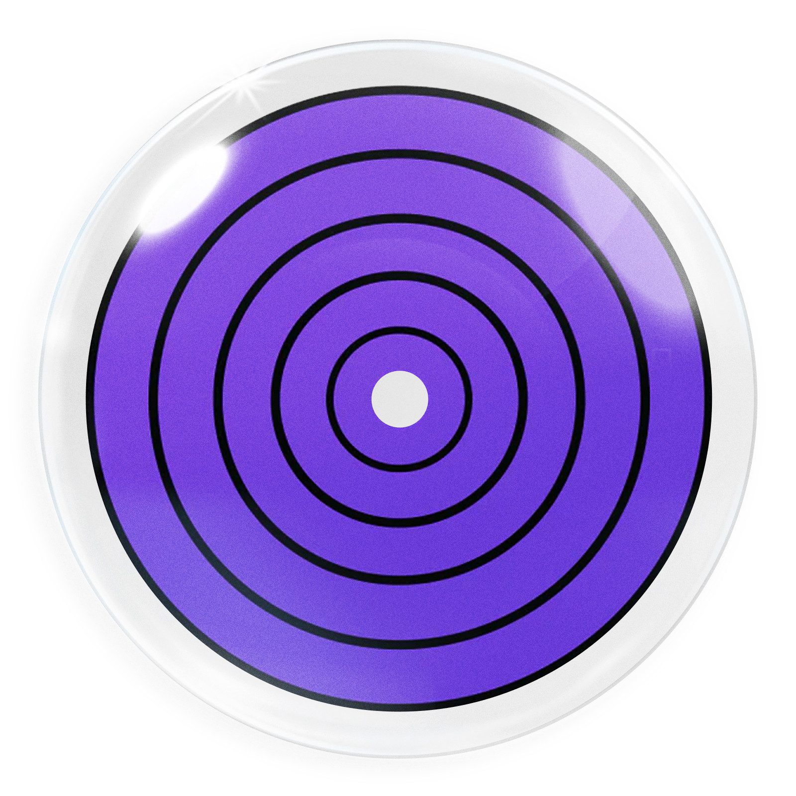 MeralenS Jahreslinsen lila 'Violet Rinnegan 17 mm' mini Sclera 1 Paar. Halloween & Cosplay