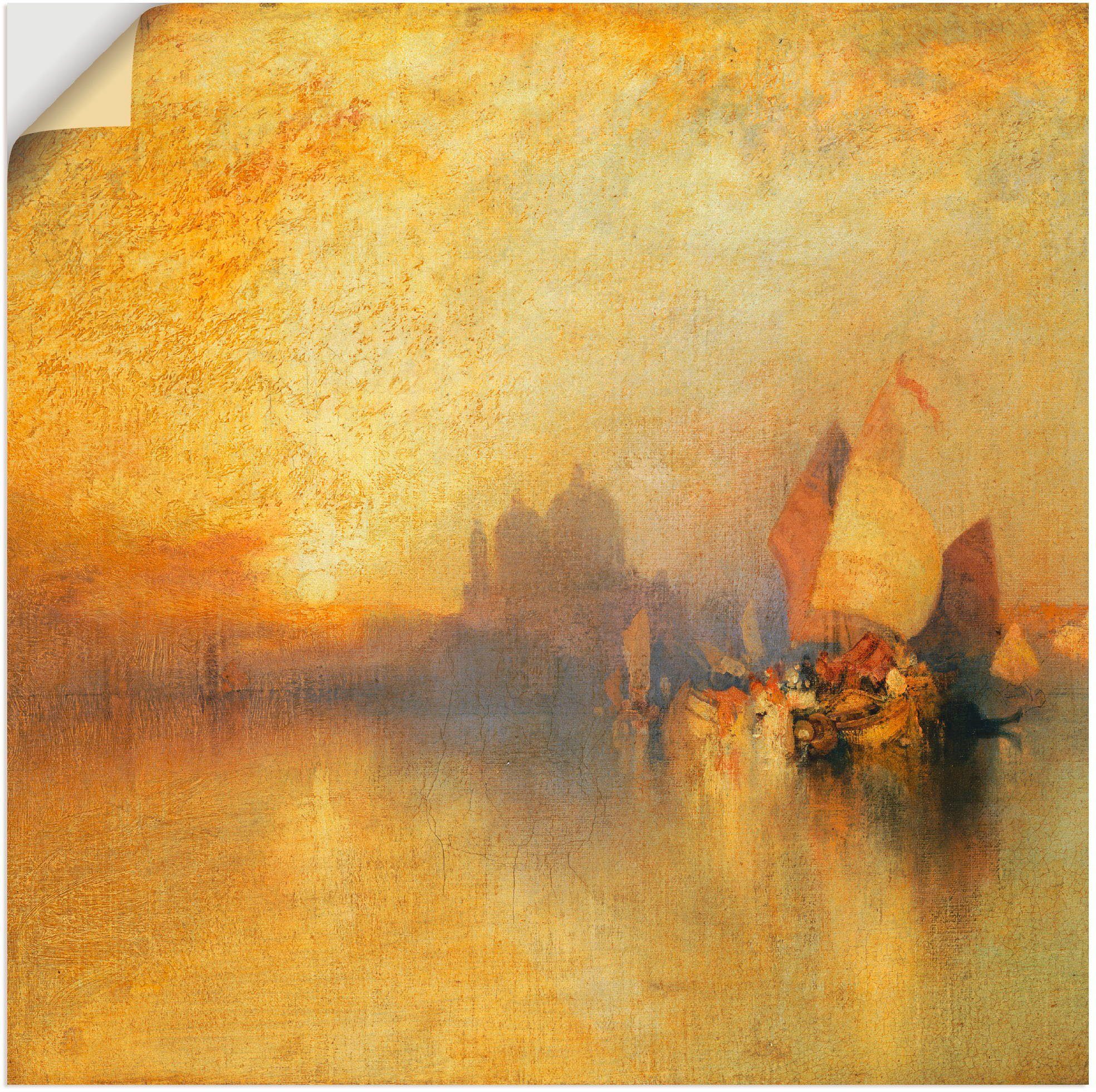 Artland Wandbild Venedig bei Sonnenuntergang., Sonnenaufgang & -untergang (1 St), als Alubild, Leinwandbild, Wandaufkleber oder Poster in versch. Größen