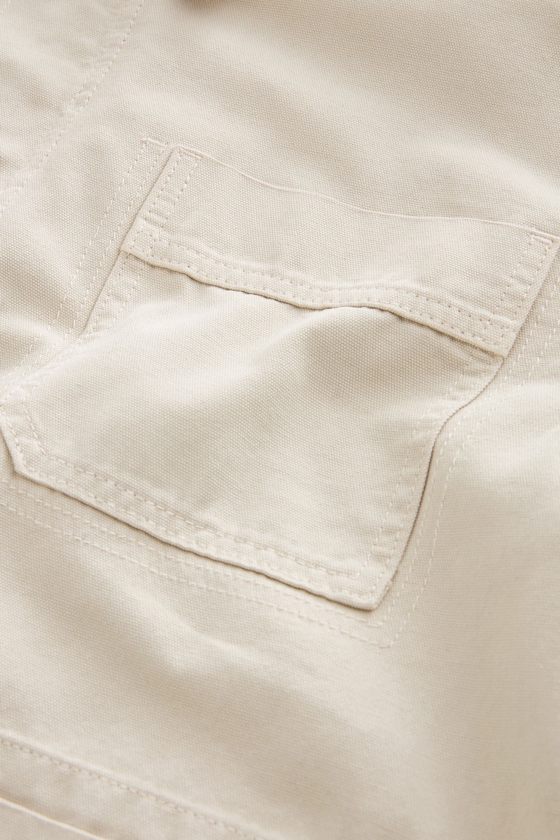 Next Canvasjacke Workwear-Jacke aus White Baumwolle (1-St)