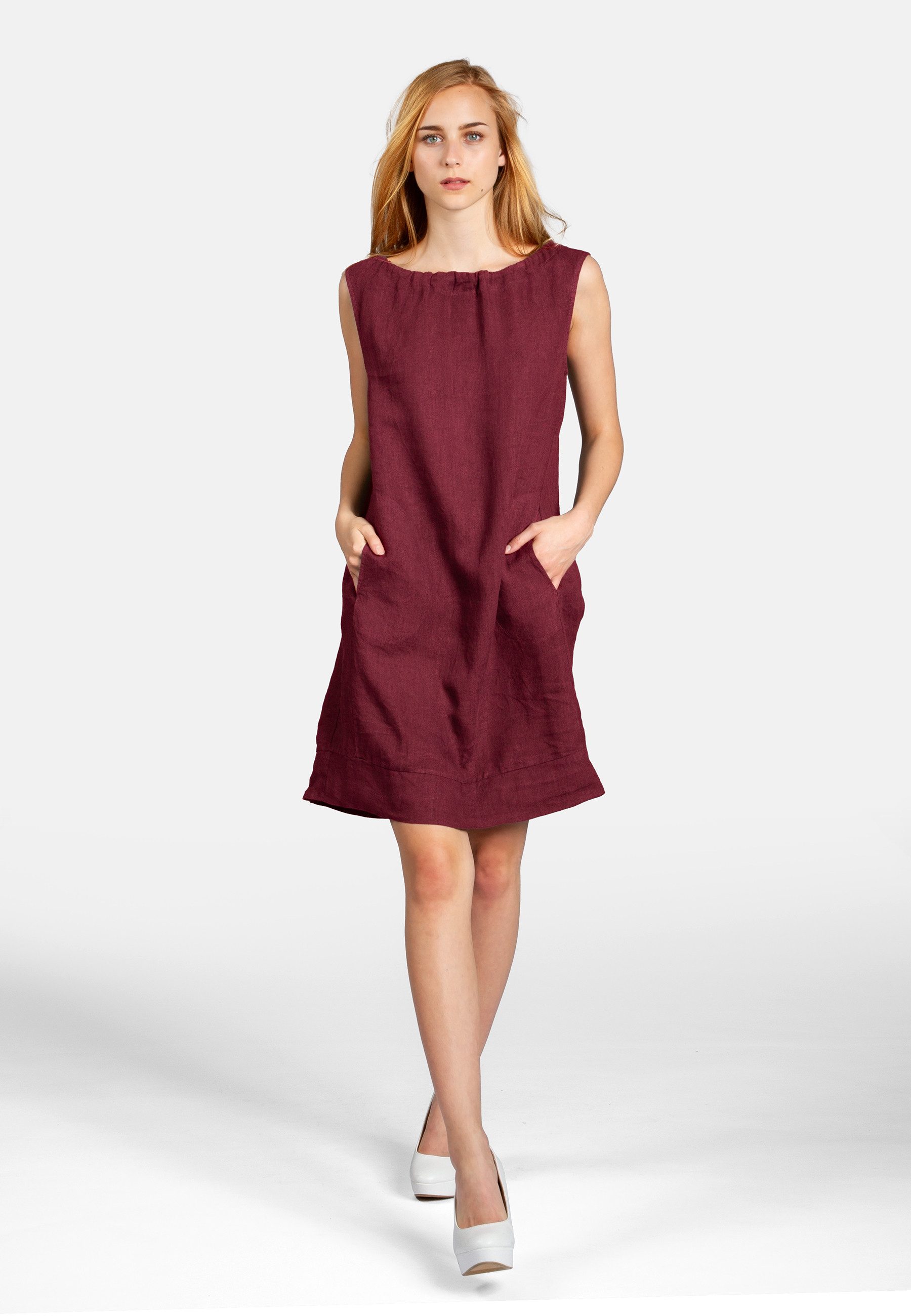Caspar Sommerkleid SKL017 lässiges knielanges Damen günstig online kaufen
