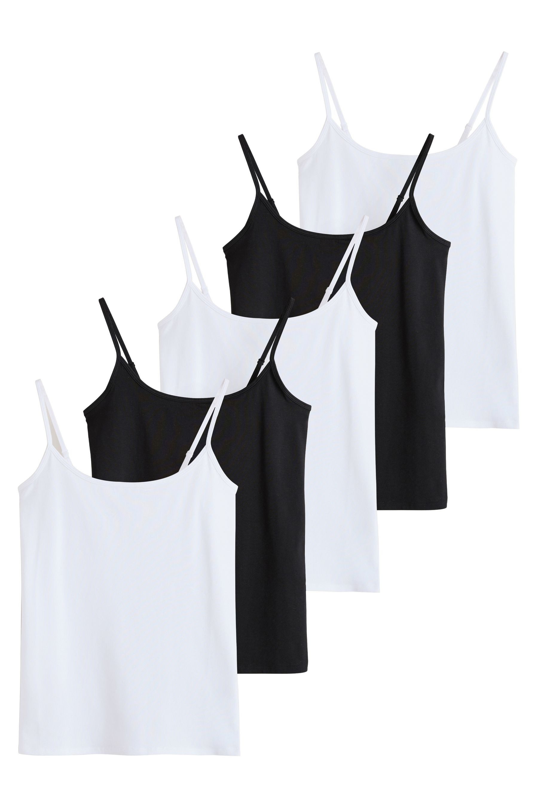 Next Trägertop 5er-Pack Tops mit schmalen Trägern (5-tlg) – Bild 2 von 5