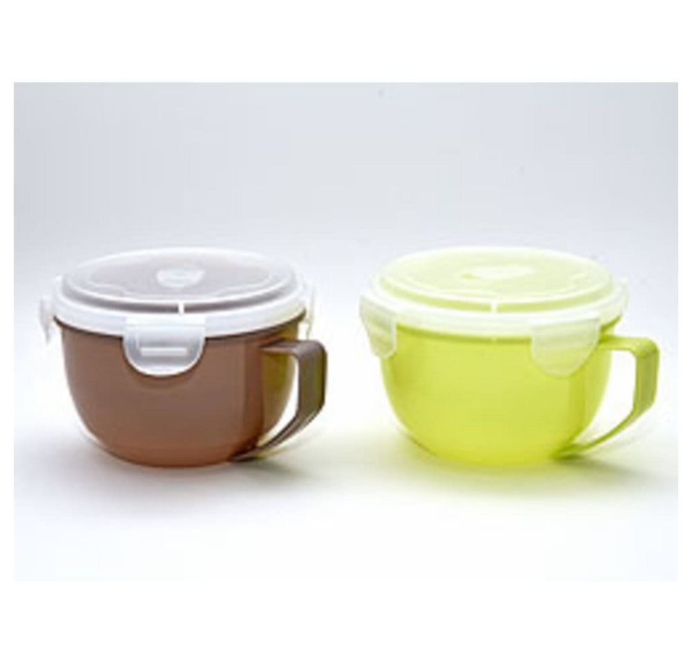 HundB Mikrowellenteller Suppenschale Mikrowelle Behälter PP Silikon 940ml zufällige Farbe, (1 St), Behälter Schüssel Gefäß Dose Container Box Geschirr