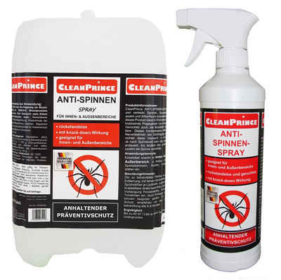 CleanPrince Insektenvernichter Anti-Spinnen-Spray Spinnenspray innen und außen, SPINNEN EX, rückstandslos, mit Frischeduft, SPINNENVERNICHTER
