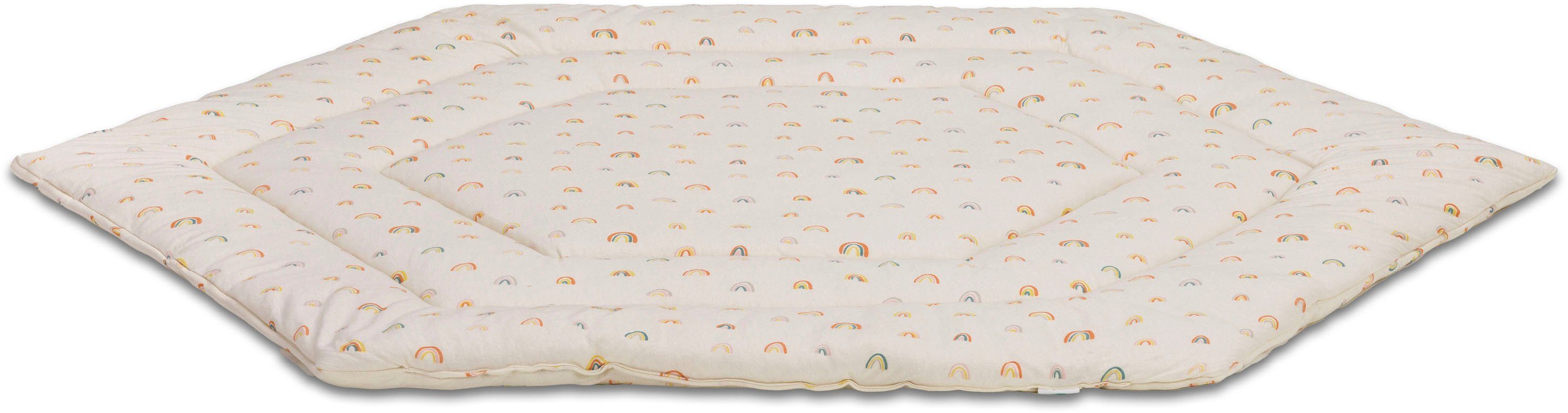 Fillikid Laufgittereinlage 6-eck Jersey, Rainbow beige günstig online kaufen