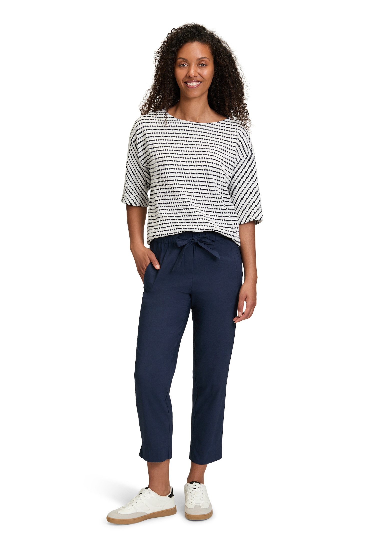 Betty&Co Kurzarmshirt Damen mit Rundhalsausschnitt (1-tlg) Struktur