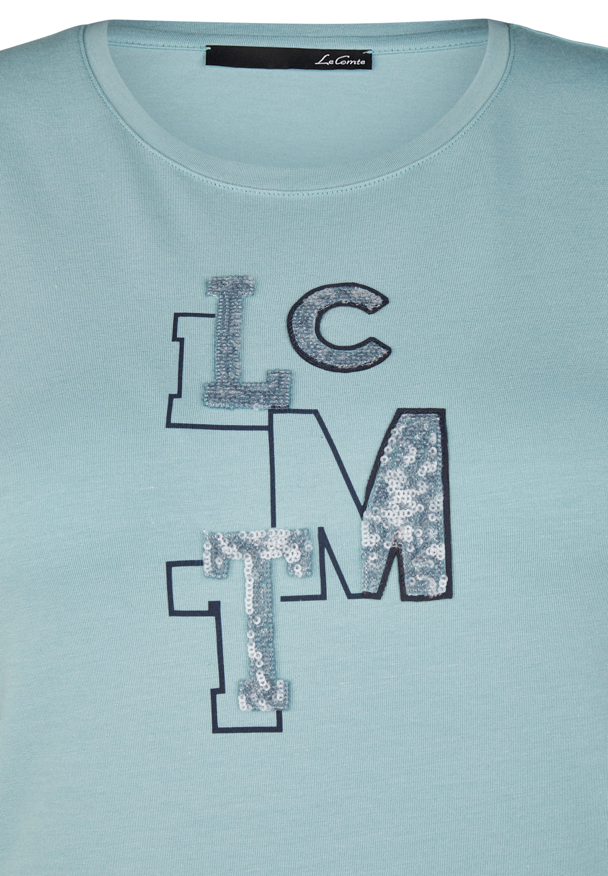 LeComte Print-Shirt LeComte T-Shirt mit funkelndem Logo-Print