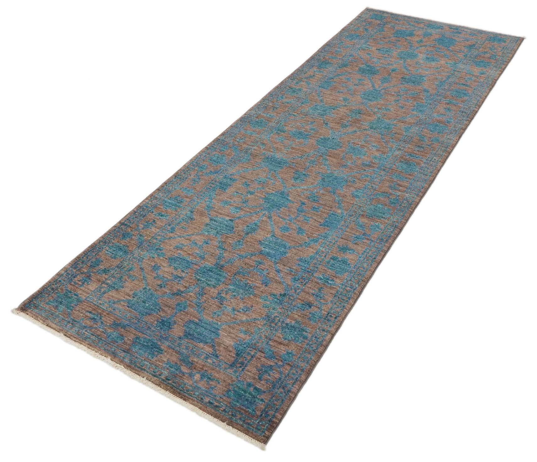CABBEL Orientteppich 239x80 cm Farahan Braun Schurwolle Handgeknüpft Klassisch Unikat, Läufer, Höhe: 7 mm, 100% Schurwolle – weich, pflegeleicht, solide Knüpfdichte