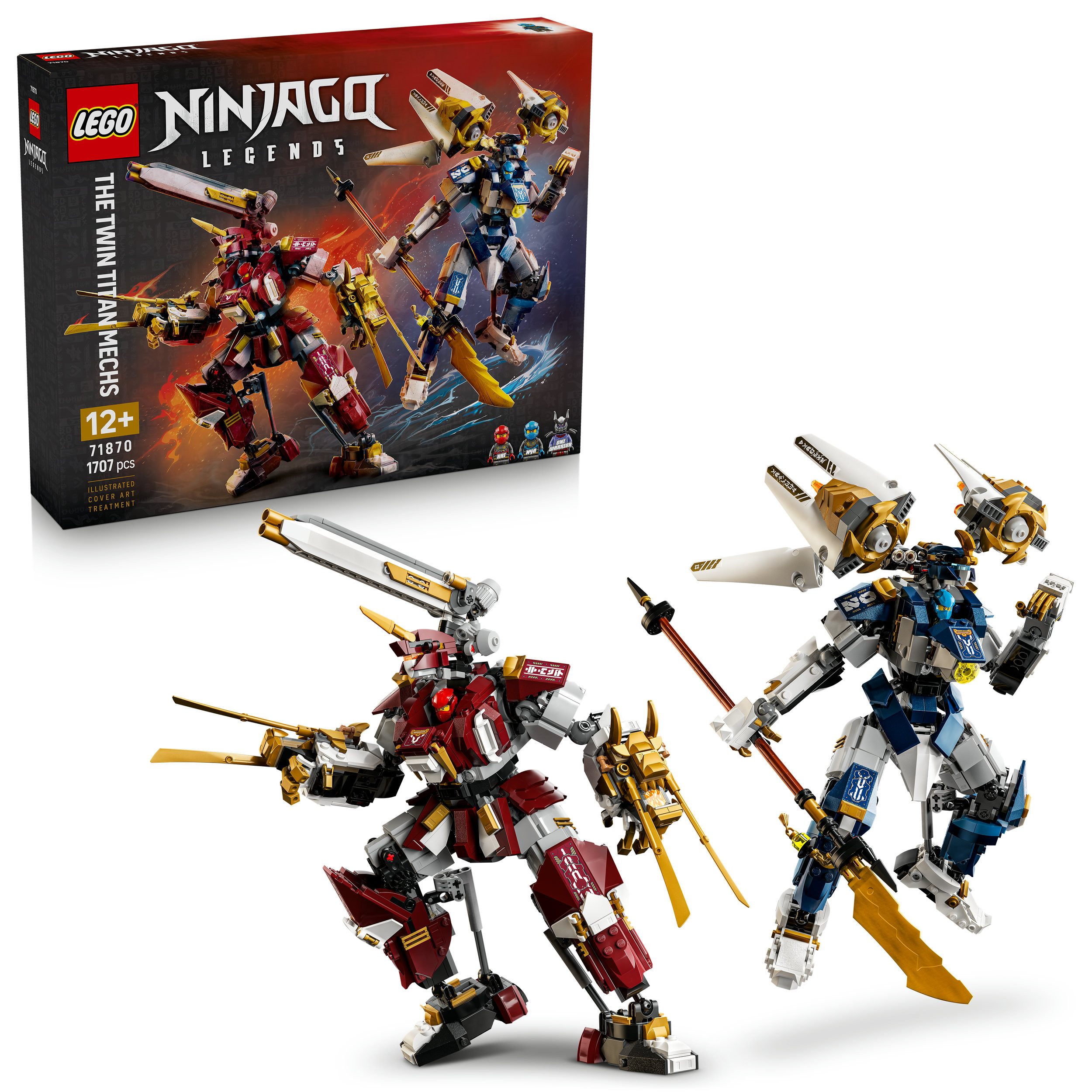 LEGO® Die Zwillings-Titanmechs (71870), LEGO Ninjago Konstruktionsspielsteine, (1707 St), Made in Europe