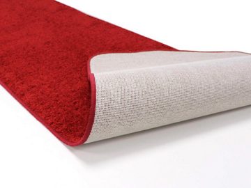 Bettumrandung MUMBAI Primaflor-Ideen in Textil, Höhe 13 mm, (3-tlg), Bettvorleger, Läufer-Set, weicher Kurzflor, Uni-Farben