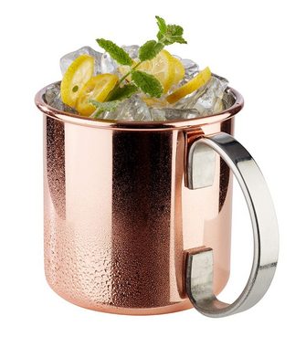 APS Becher MOSCOW MULE, Edelstahl, Cocktailbecher im Kupferlook, Maße: Ø 9 cm Höhe: 9 cm