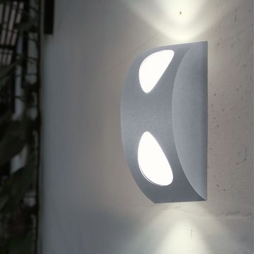 EGLO Außen-Wandleuchte, LED-Leuchtmittel fest verbaut, Warmweiß, LED 9,6 Watt Außen Wand Leuchte IP44 Decken Beleuchtung
