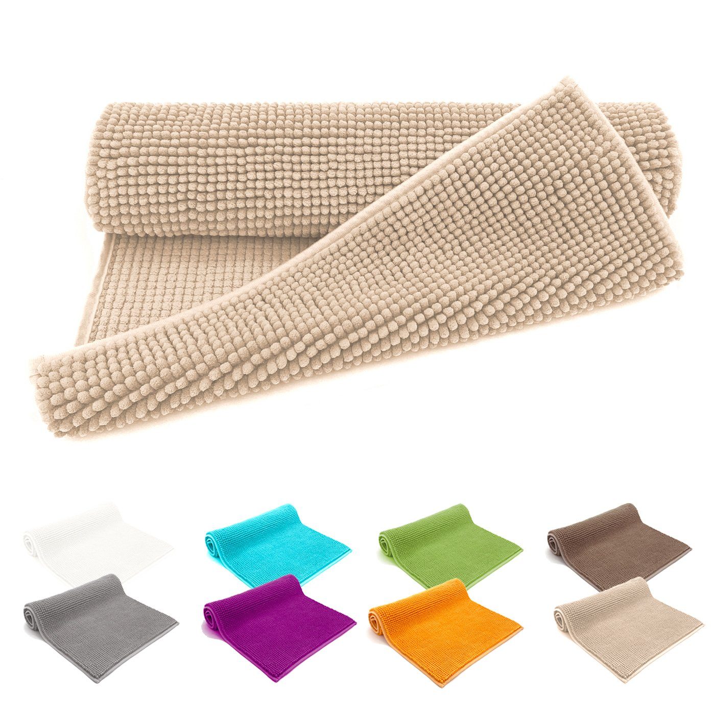 heimtexland Badematte Badvorleger Chenille Badteppich Duschvorleger, rutsch günstig online kaufen