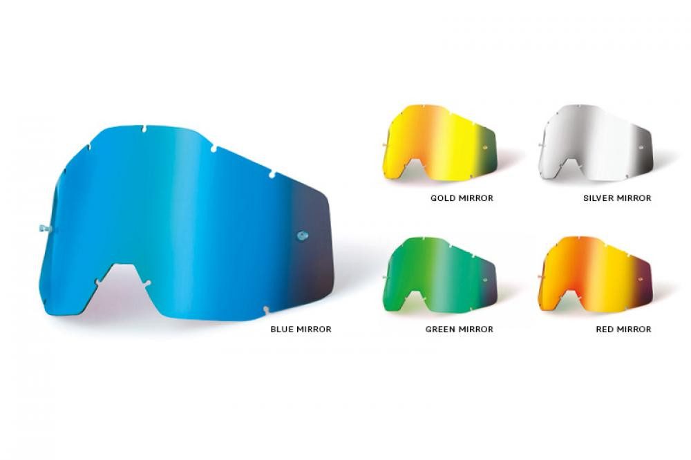 100% Fahrradbrille 100% Youth Mirror Replacement anti fog unis green - verspiegelte Anti-