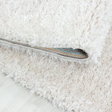 Teppich Unicolor - Einfarbig, Teppium, Rund, Höhe: 50 mm, Runder Teppich Wohnzimmer Shaggy Einfarbig versch. farben und größen
