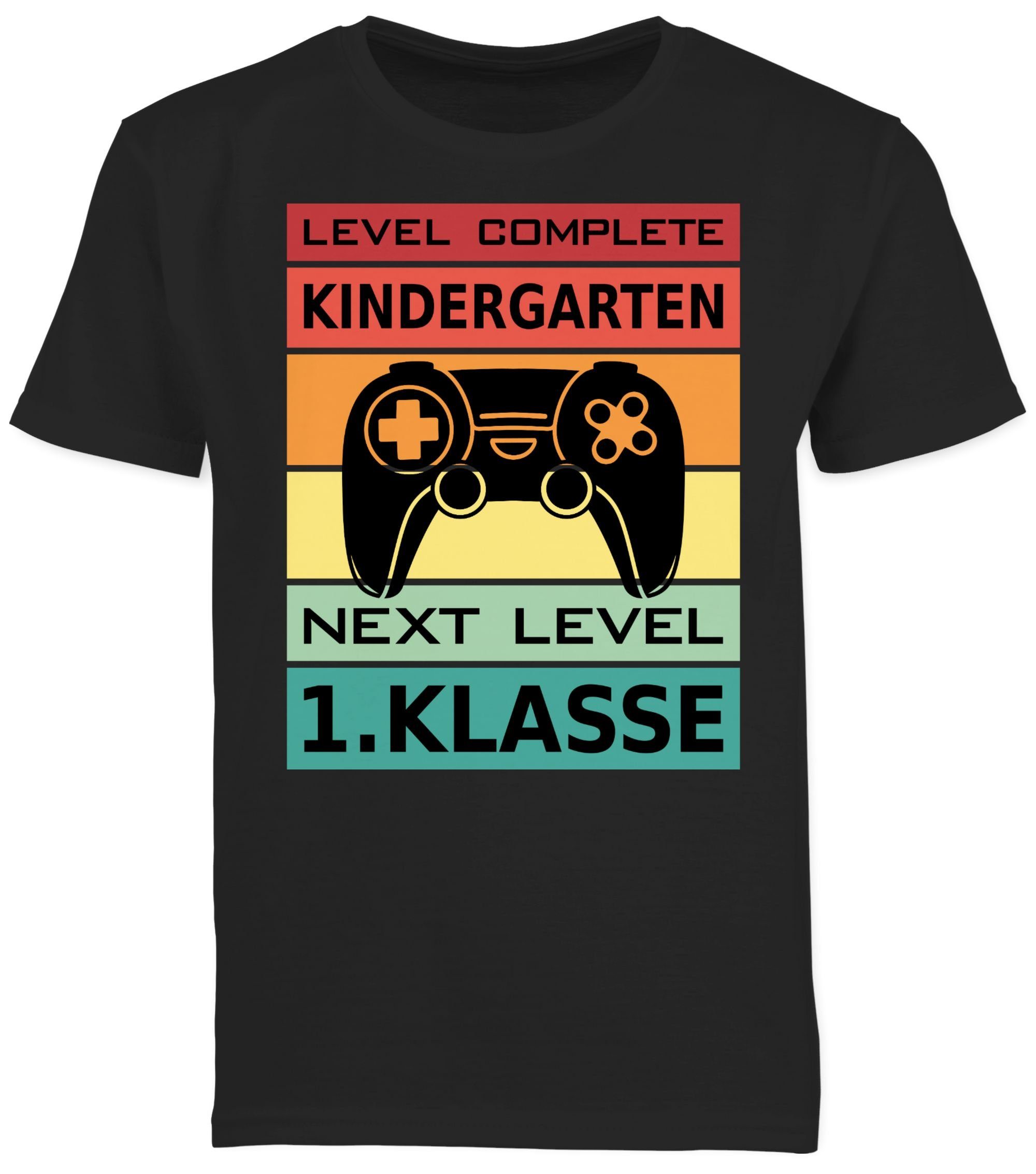 Klasse Next Einschulung Shirtracer 1. Schwarz Level Schulanfang - 01 Junge Complete Kindergarten T-Shirt Geschenke Level