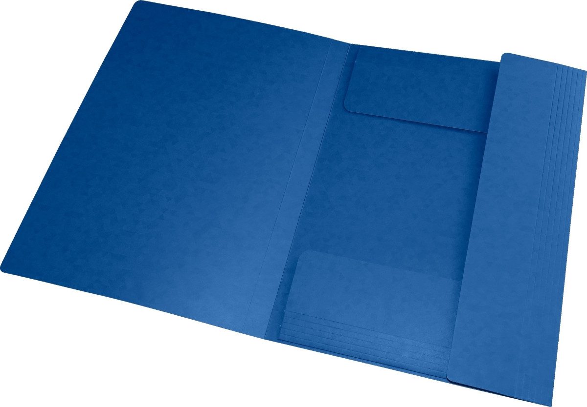 Fächermappe Eckspannmappe Top File+ A4 3 Klappen blau.