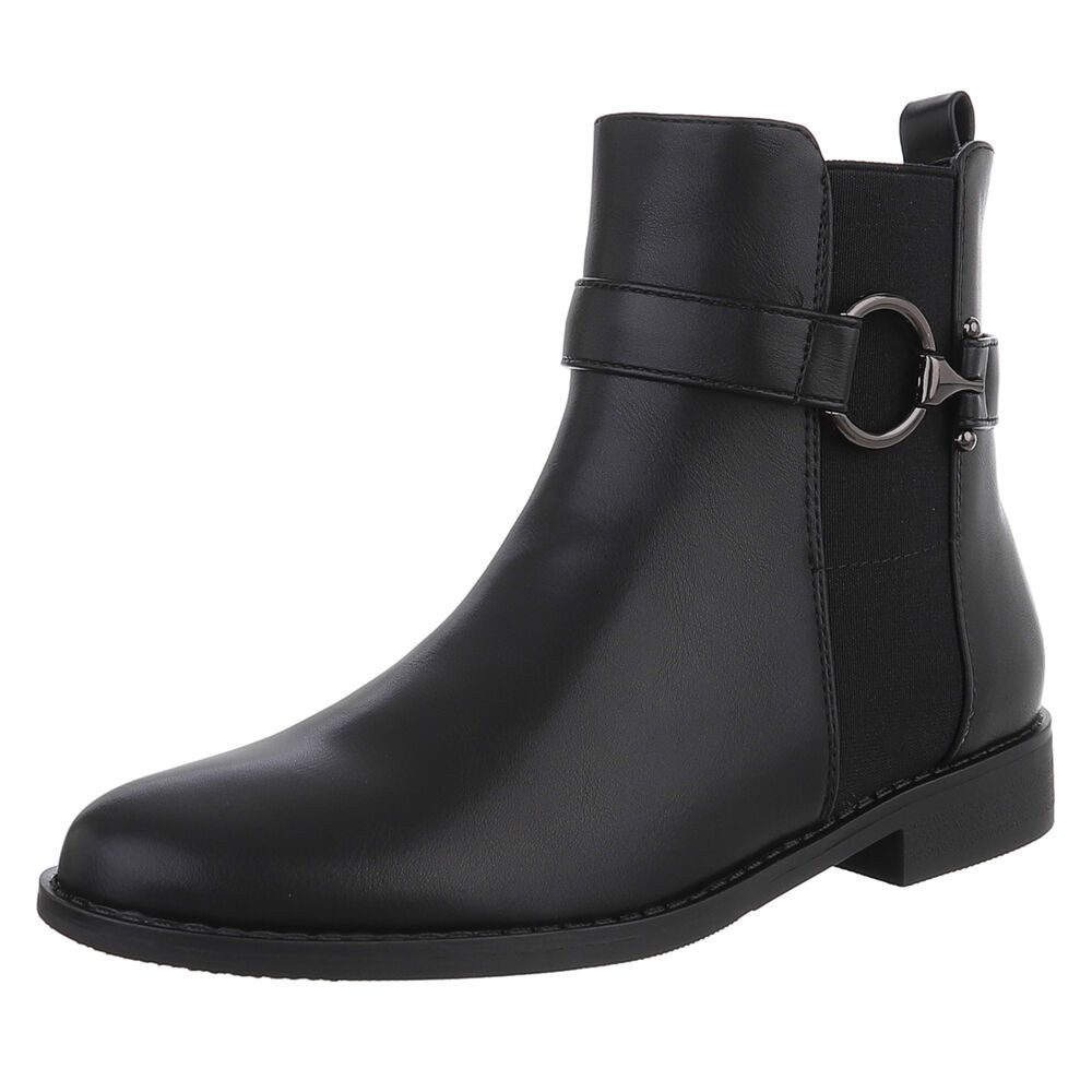 Ital-Design Elegante Damen-Stiefelette mit Schnalle und günstig online kaufen