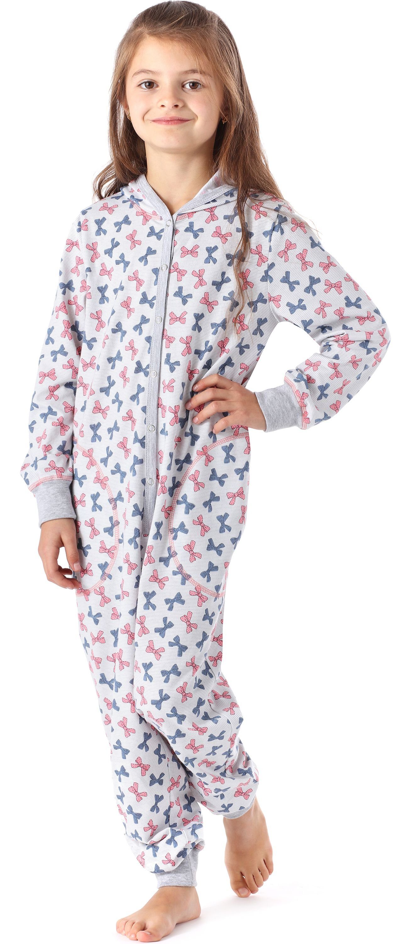 Bögen MS10-223 mit Merry Style Schlafanzug Schlafoverall Melange Mädchen Kapuze
