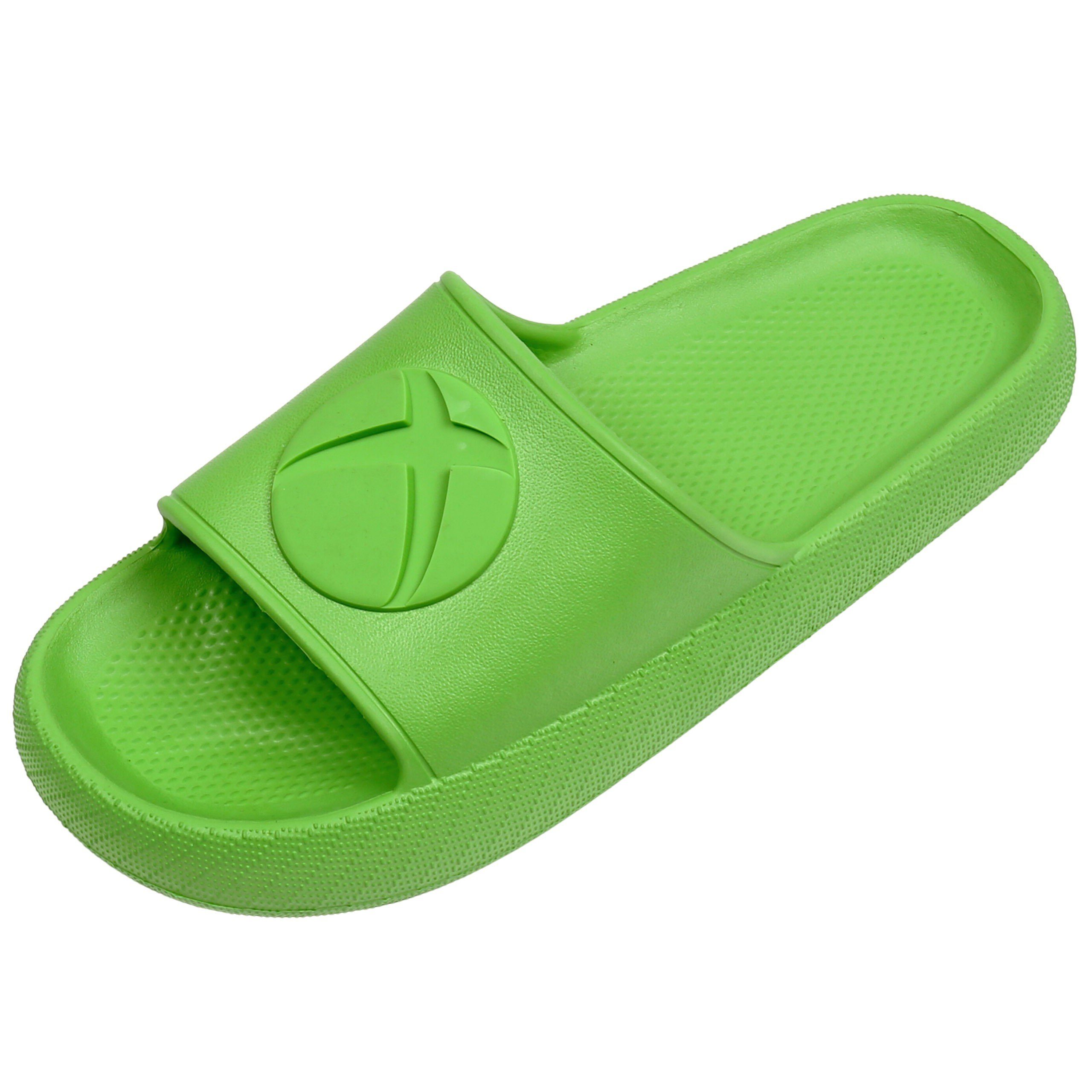 Sarcia.eu XBOX Jungen Badelatschen mit dicker Sohle, grün, Jugend-Flip-Flops Badeschuh