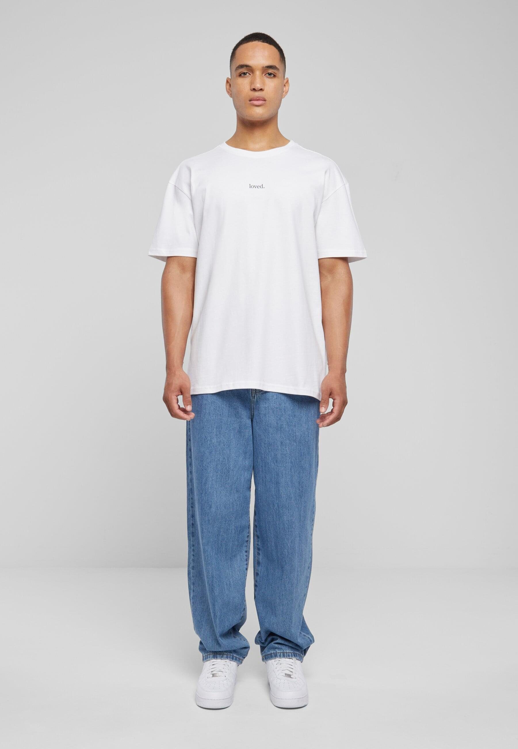 Merchcode T-Shirt Herren Heavy (1-tlg) Tee Oversized Love white