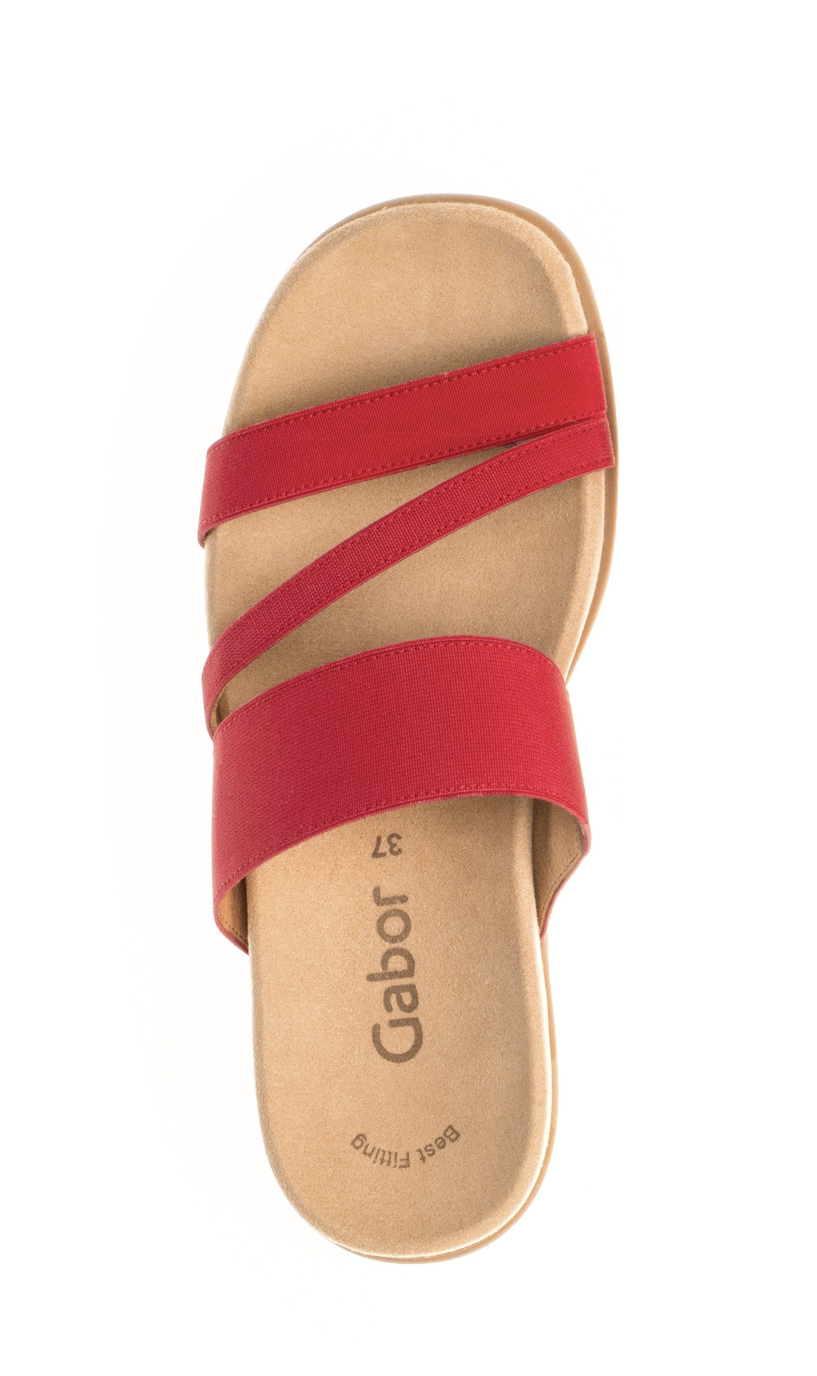 Gabor Pantolette Keilabsatz, Sommerschuh, Schlappen mit atmungsaktivem Lederfutter