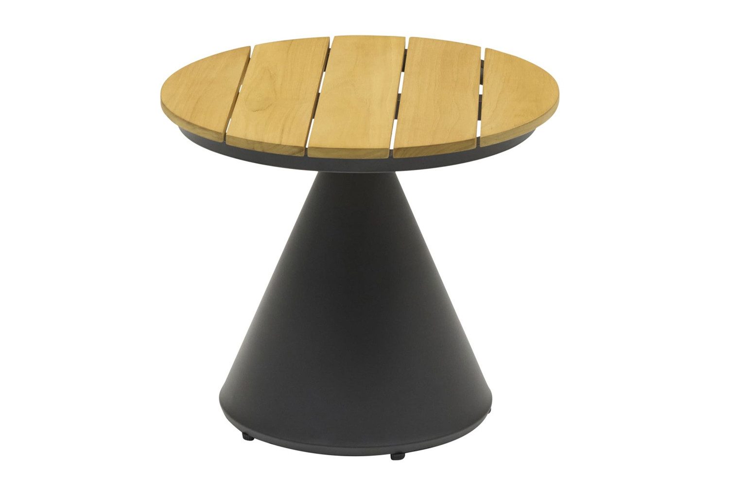 dasmöbelwerk Gartentisch Couchtisch Madison Beistelltisch Gartentisch Ø50x43 Teakholz Aluminium