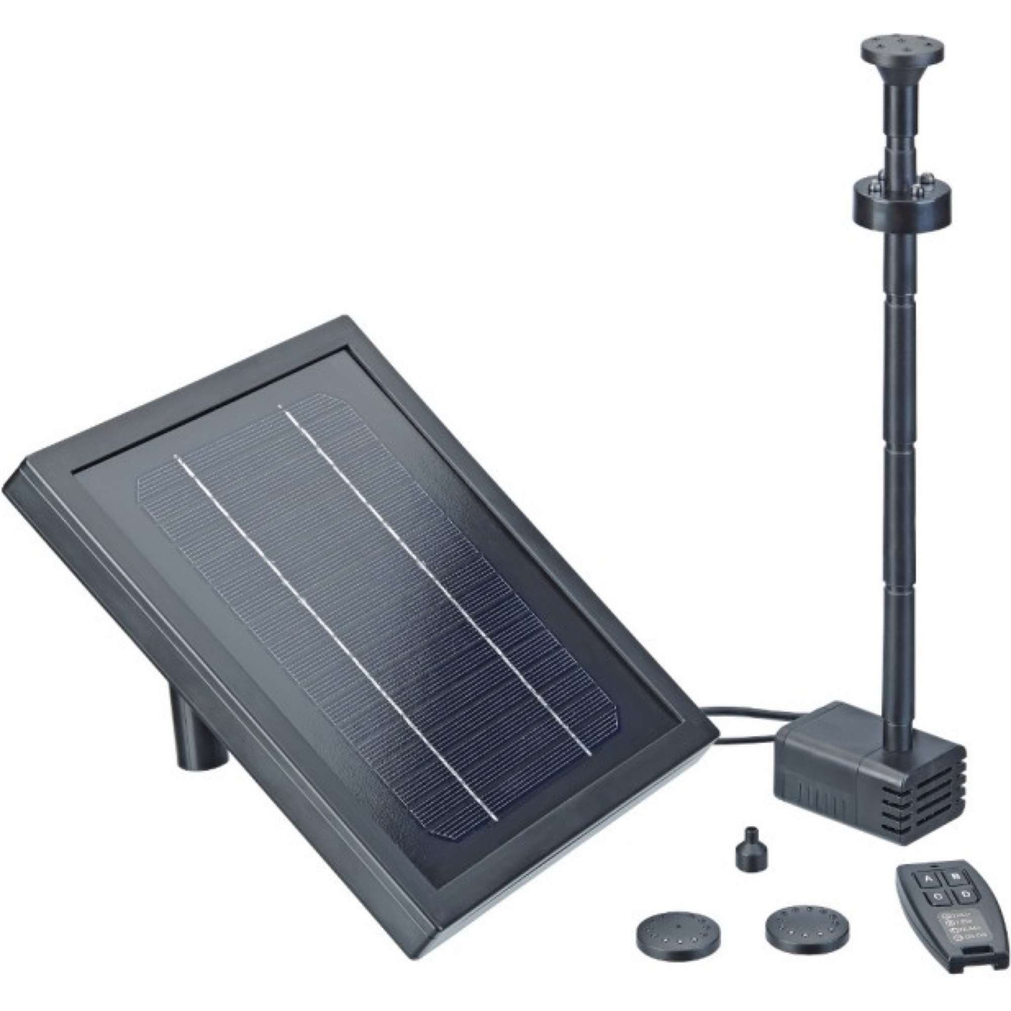Pontec Springbrunnenpumpe Pontec PondoSolar 250 Control Wasserspiel Solar Se (Komplett-Set)