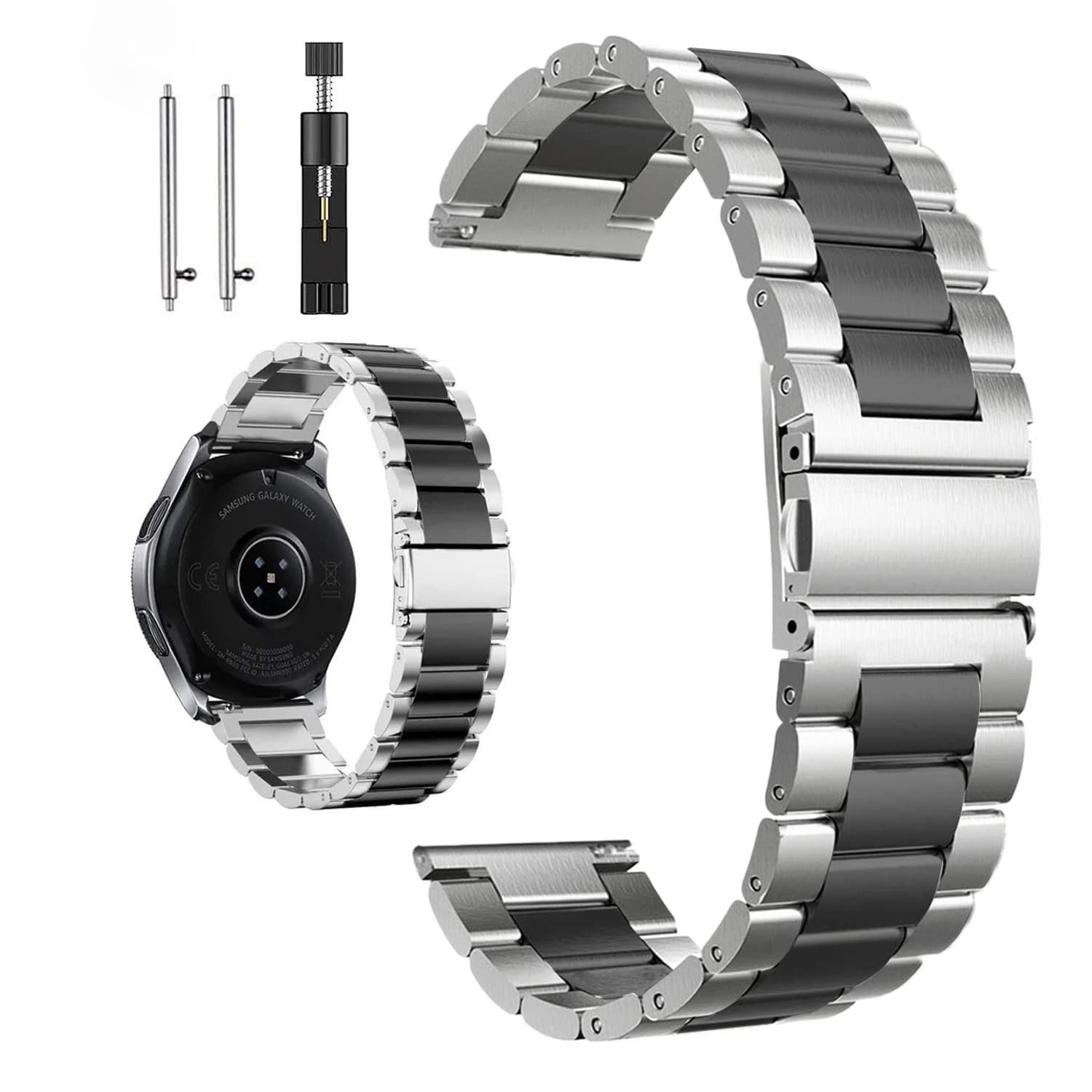 MOPUEA Uhrenarmband Uhrenarmband Uhrenarmband Edelstahl Uhrenarmband 22mm für Sport Watch, Geeignet für Samsung,Huawei Watches, I Watches etc.46mm Smartwatch