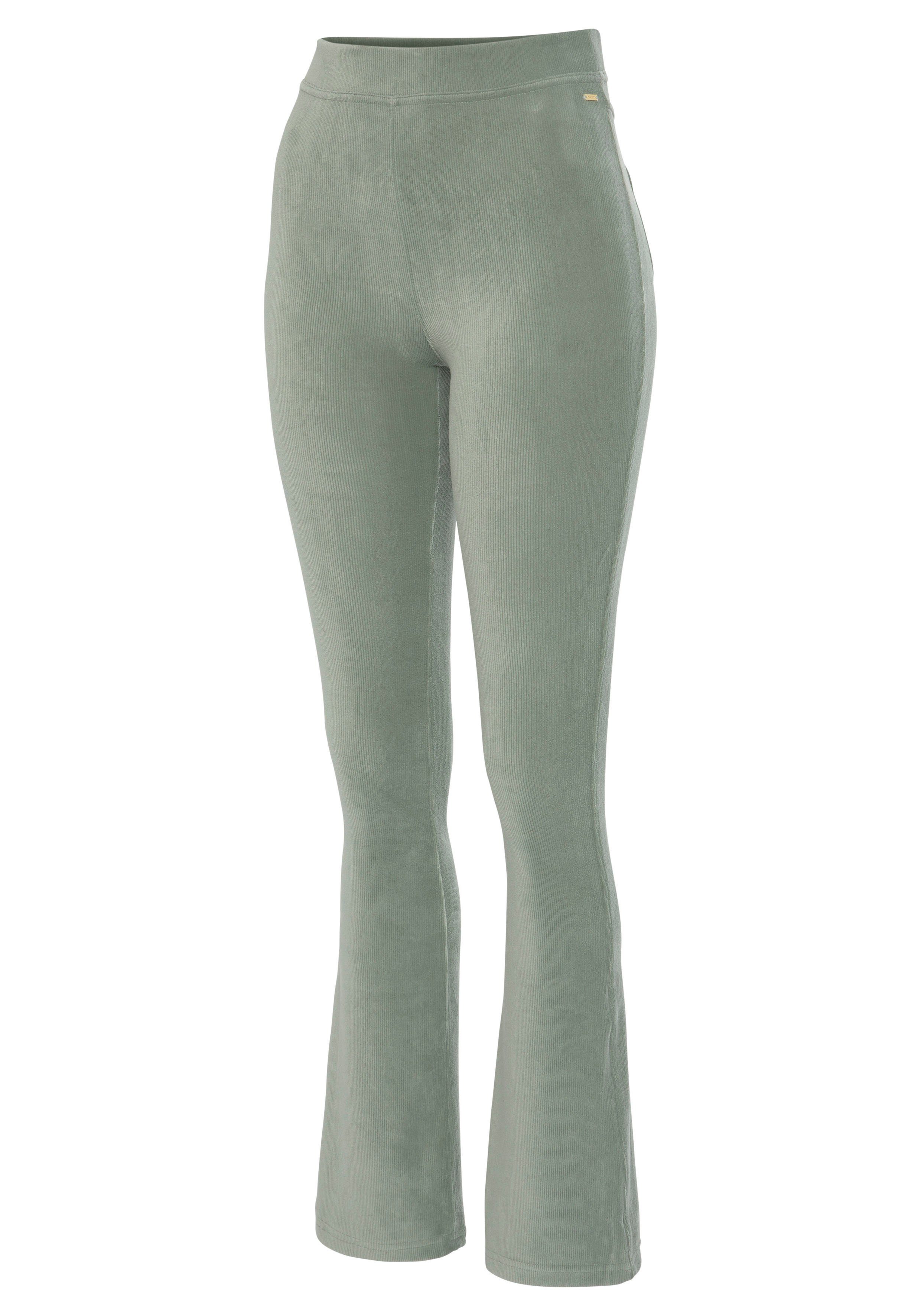 LASCANA Jazzpants mint aus Material Cord-Optik, in Loungewear grün weichem