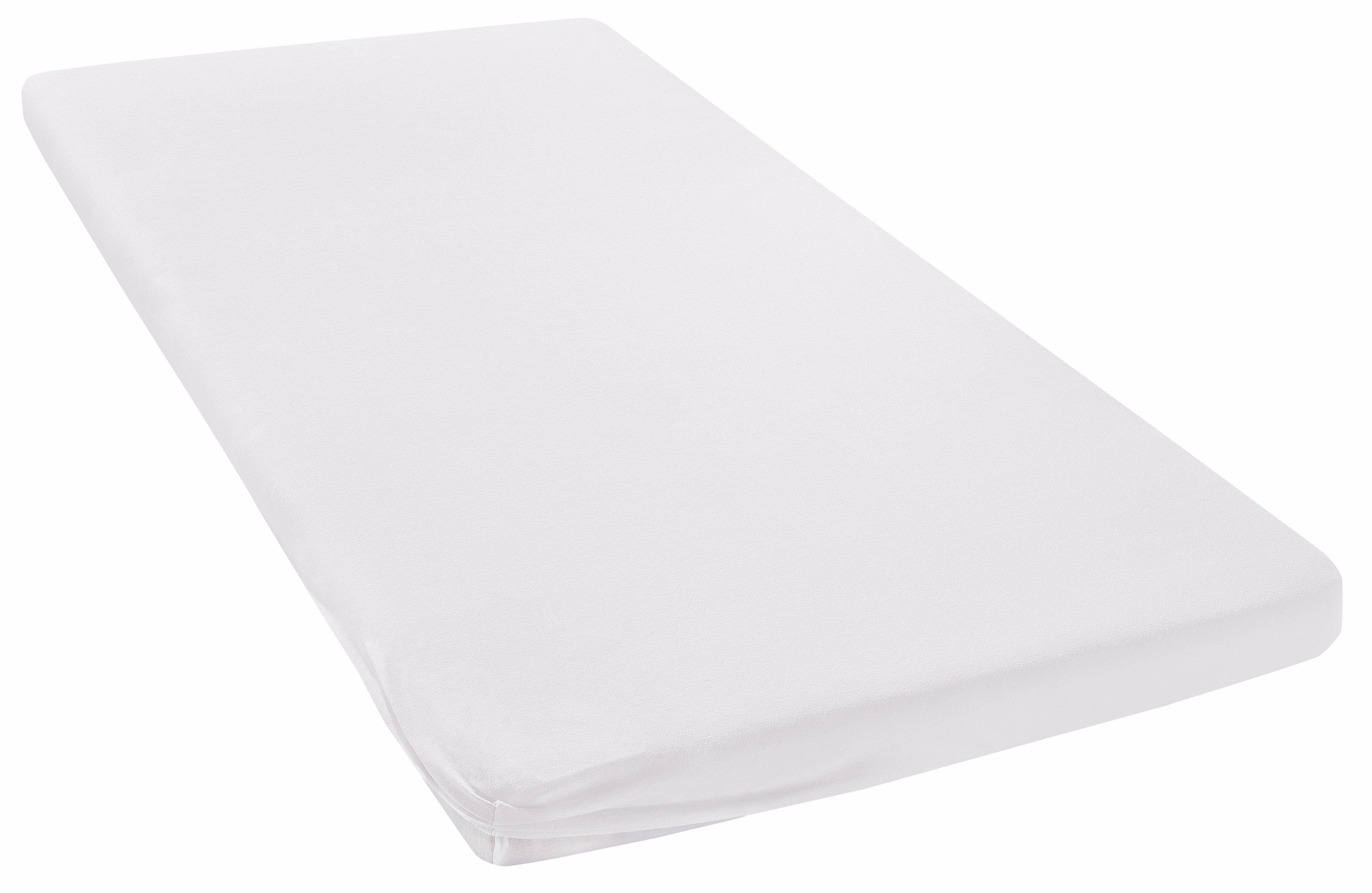 OTTO home Spannbettlaken Topper Basic, in Gr. 90x200, 140x200 oder 180x200 cm, Baumwoll-Jersey, Gummizug: rundum, (1 Stück), Baumwolle, Matratzen bis 8 cm Höhe, Bettlaken, Spannbetttuch, Laken