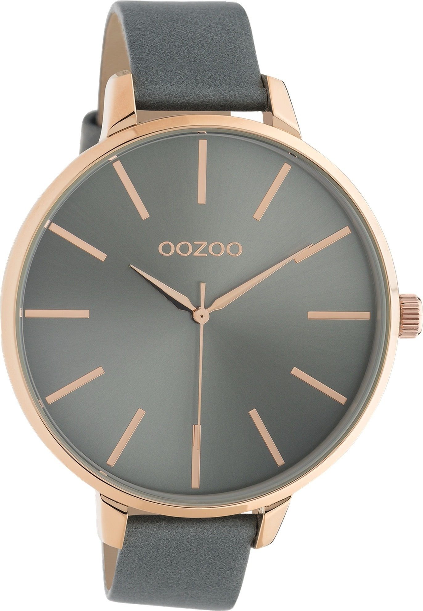Quarzuhr Oozoo Damen Armbanduhr blaugrau Analog