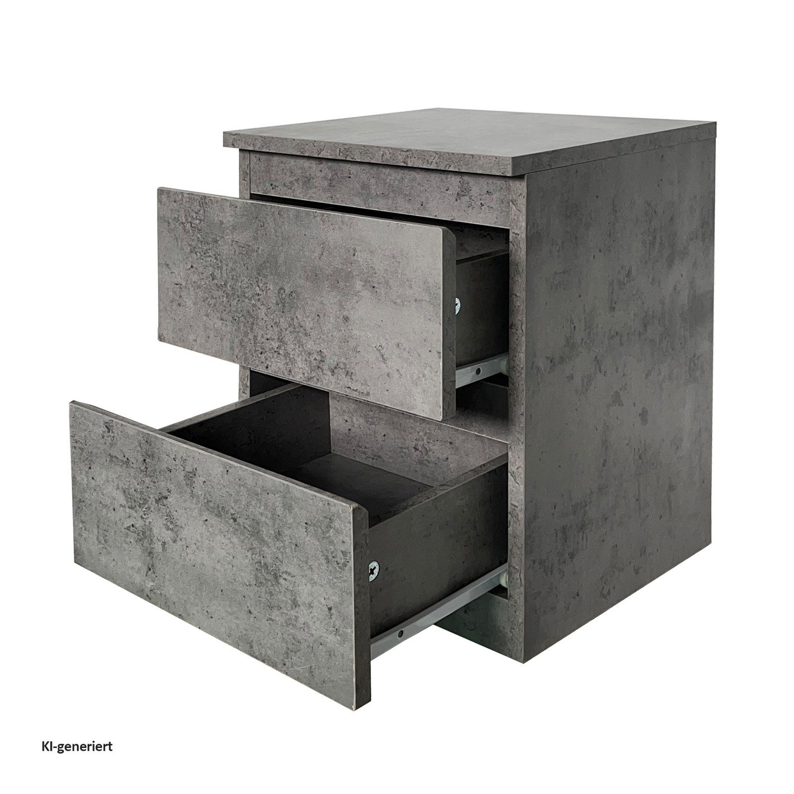 HTI-Living Nachtkommode Nachtkommode mit 2 grifflosen Schubladen (Stück, 1 St., 1 Nachtkommode), Nachtschrank Nachttisch