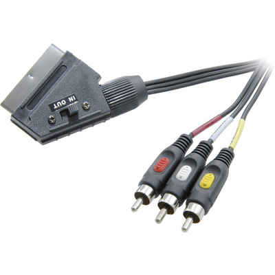 SpeaKa Professional SpeaKa Professional SCART / Composite Cinch TV, Receiver Anschlusskabe Audio- & Video-Kabel, (2.00 cm)