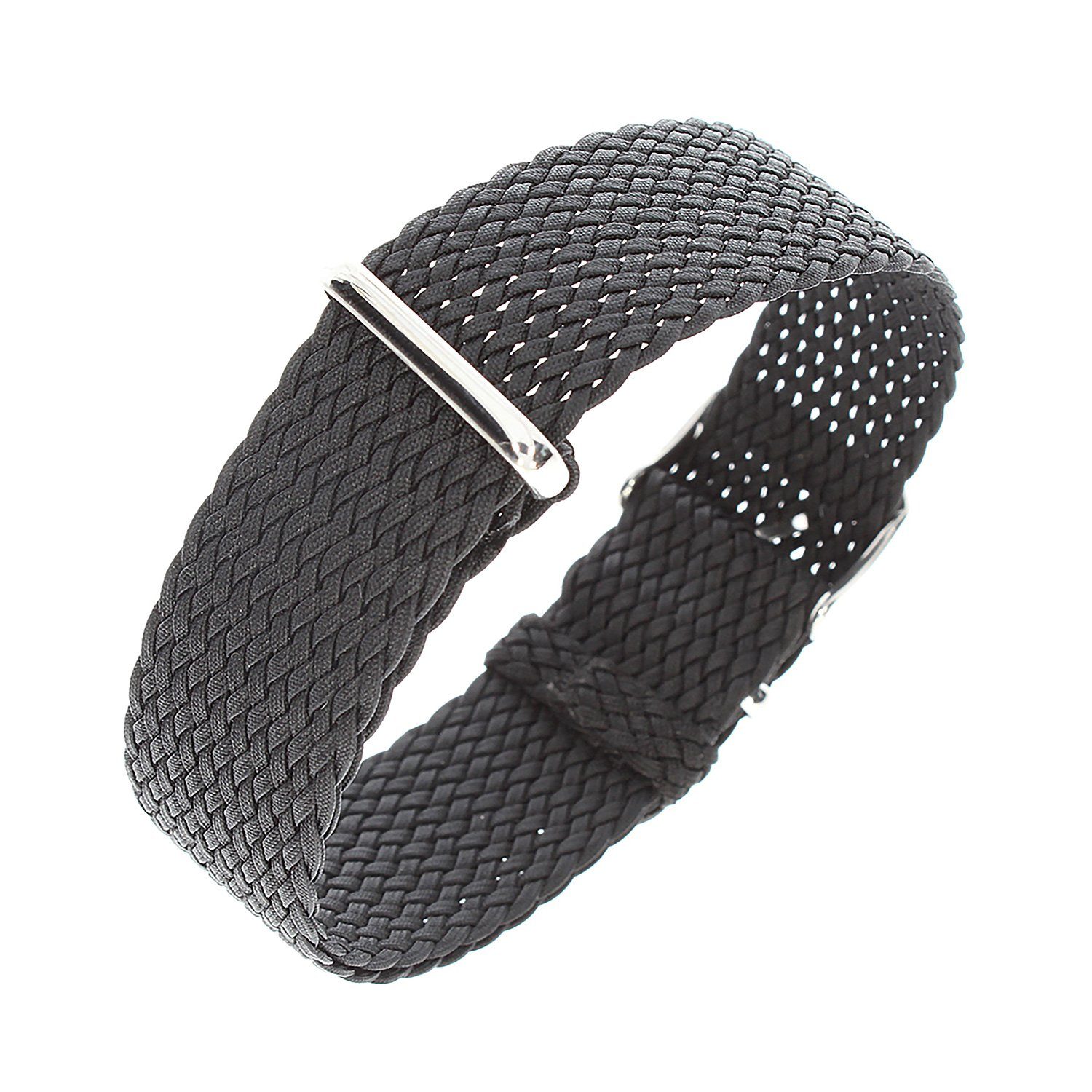 Selva Technik Uhrenarmband Nato Perlonband schwarz 20mm