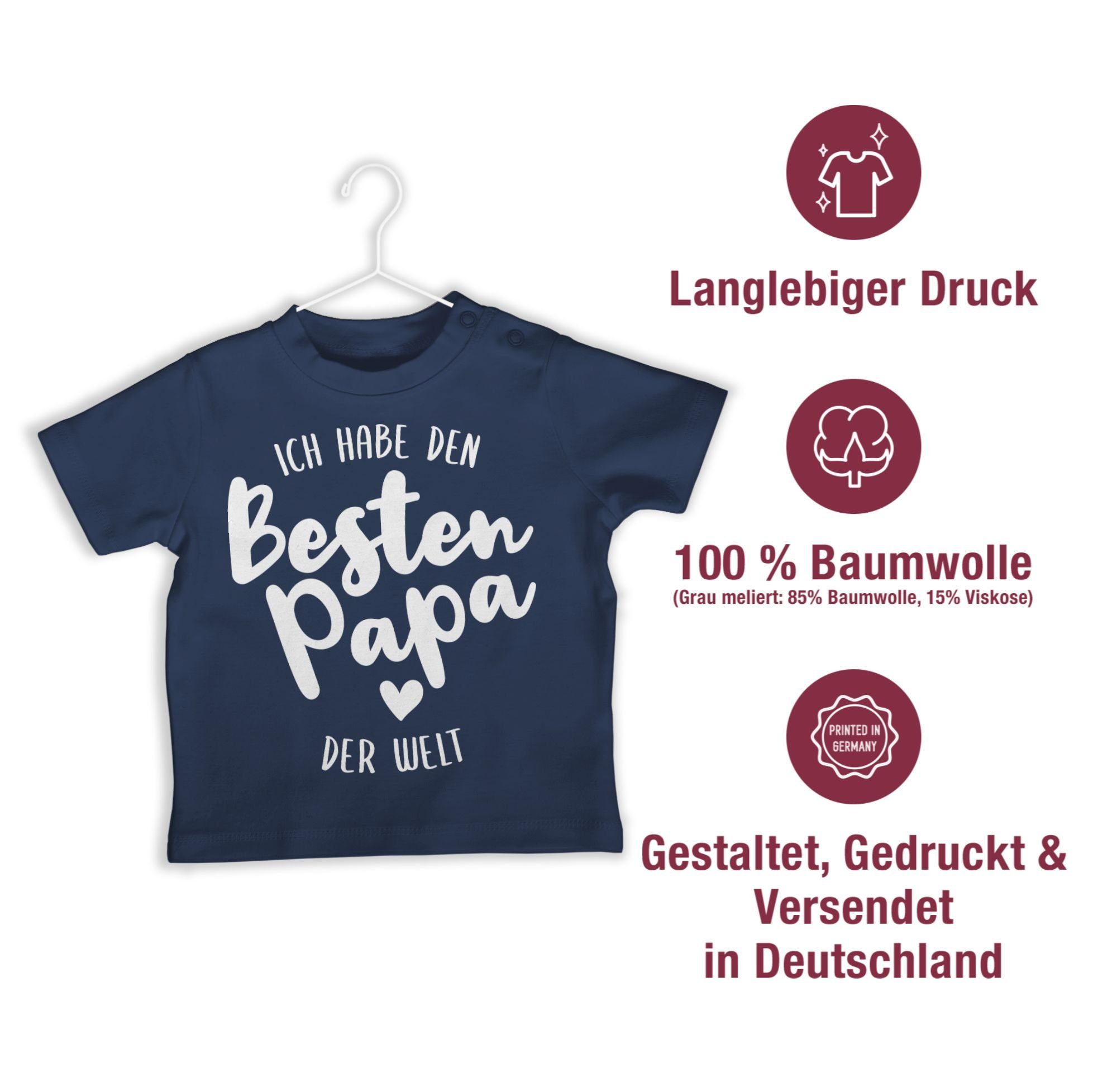 Baby habe der Papa den Vatertag Ich Navy T-Shirt Geschenk besten Blau Welt Shirtracer 1