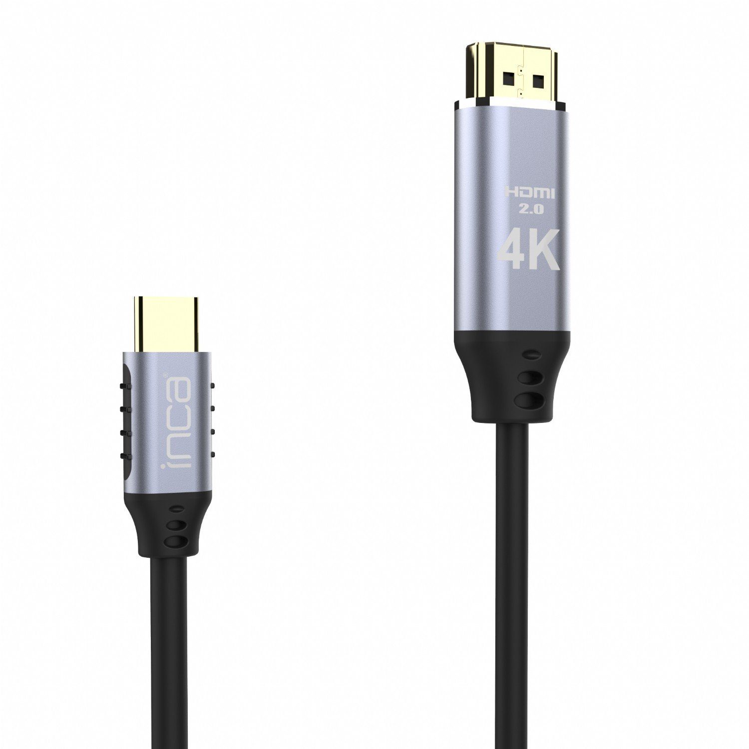 INCA 2m 4K HDMI-Kabel: Brillante Bildübertragung (30 Hz), Typ-C zu HDMI  Video-Adapter, 200 cm