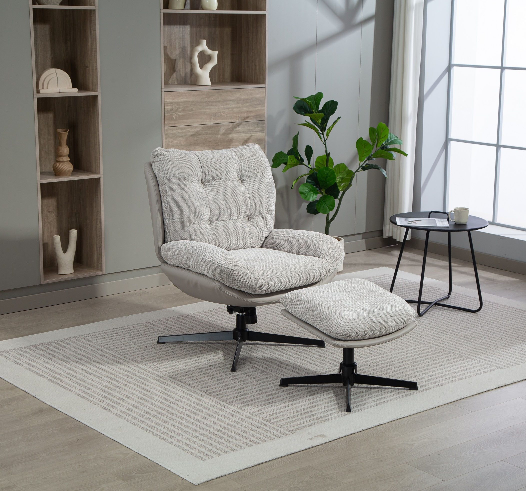 Duo Collection Relaxsessel Tolox mit Hocker, inklusive Wippfunktion